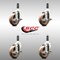 Service Caster 4 Inch 316SS High Temp Glass Filled Nylon 3/4 Inch Stem Caster Set Brake SCC SCC-SS316EX20S414-GFNSHT-TLB-34-4 - alternate 4